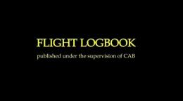 航空機乗組員飛行日誌　FLIGHT LOGBOOK　飛行機